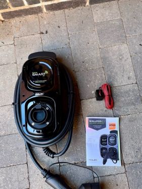 Click Here To Enlarge This Photo Of Electrical installation of the Rolec WallPod EV Homesmart electric vehicle charging unit